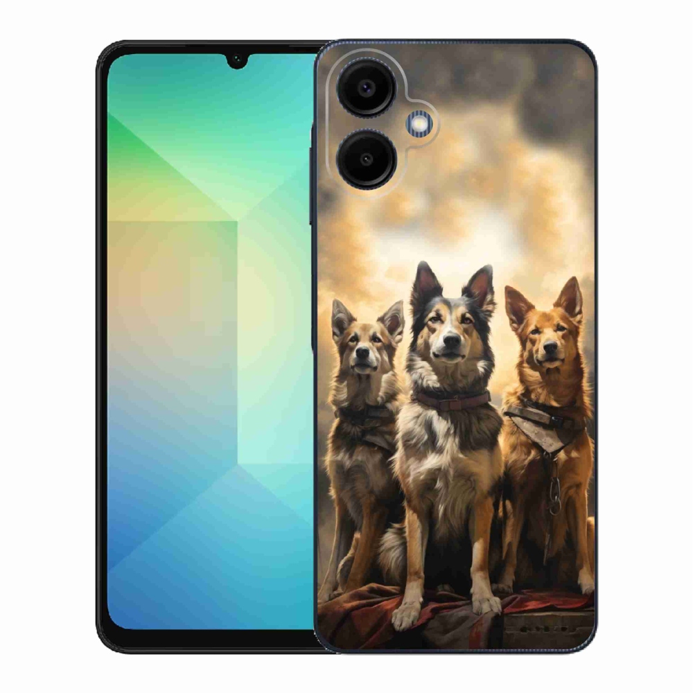 Gelový kryt mmCase na Samsung Galaxy A06 4G - tři psi