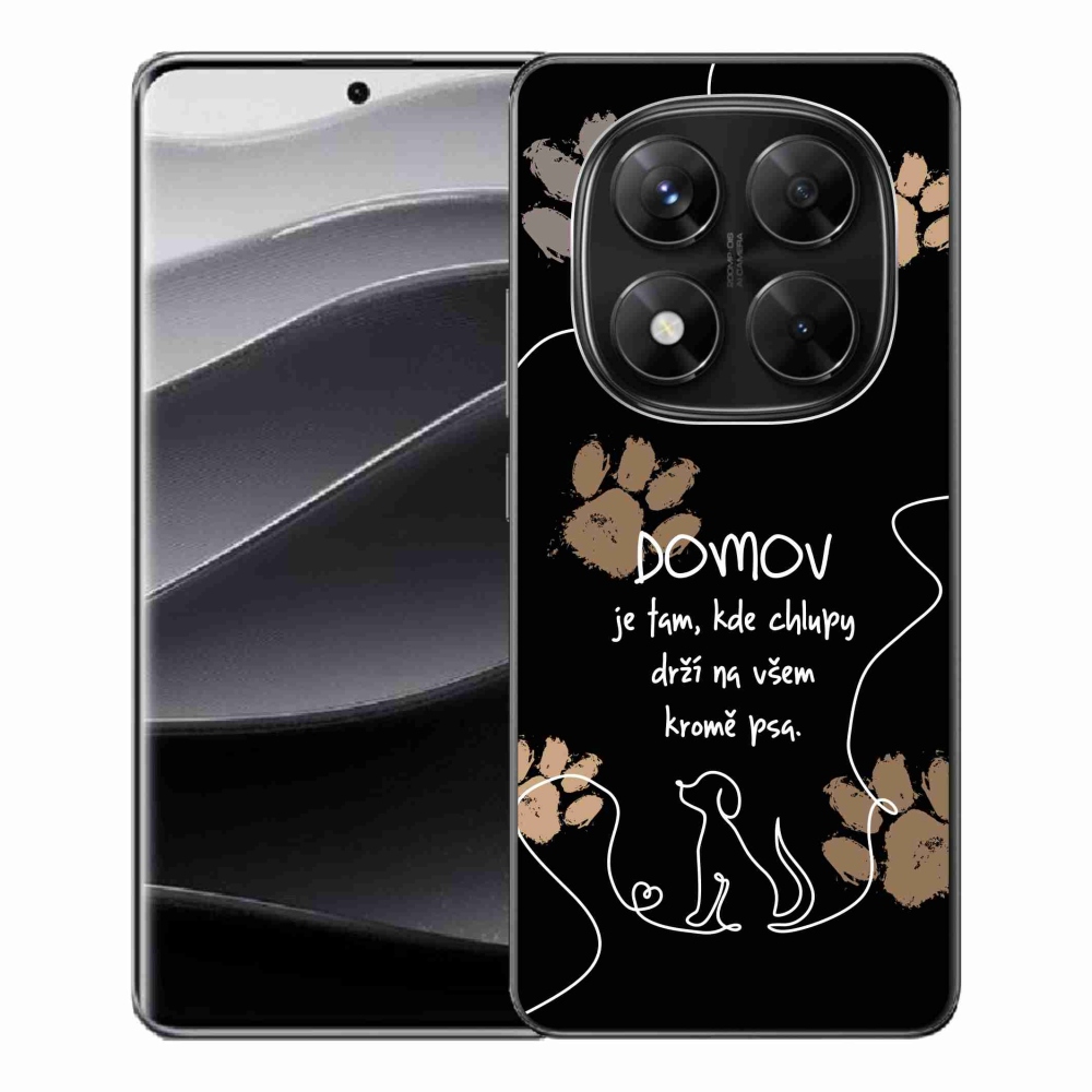 Gelový kryt mmCase na Xiaomi Redmi Note 14 Pro 5G/Poco X7 5G - psí motiv černé pozadí