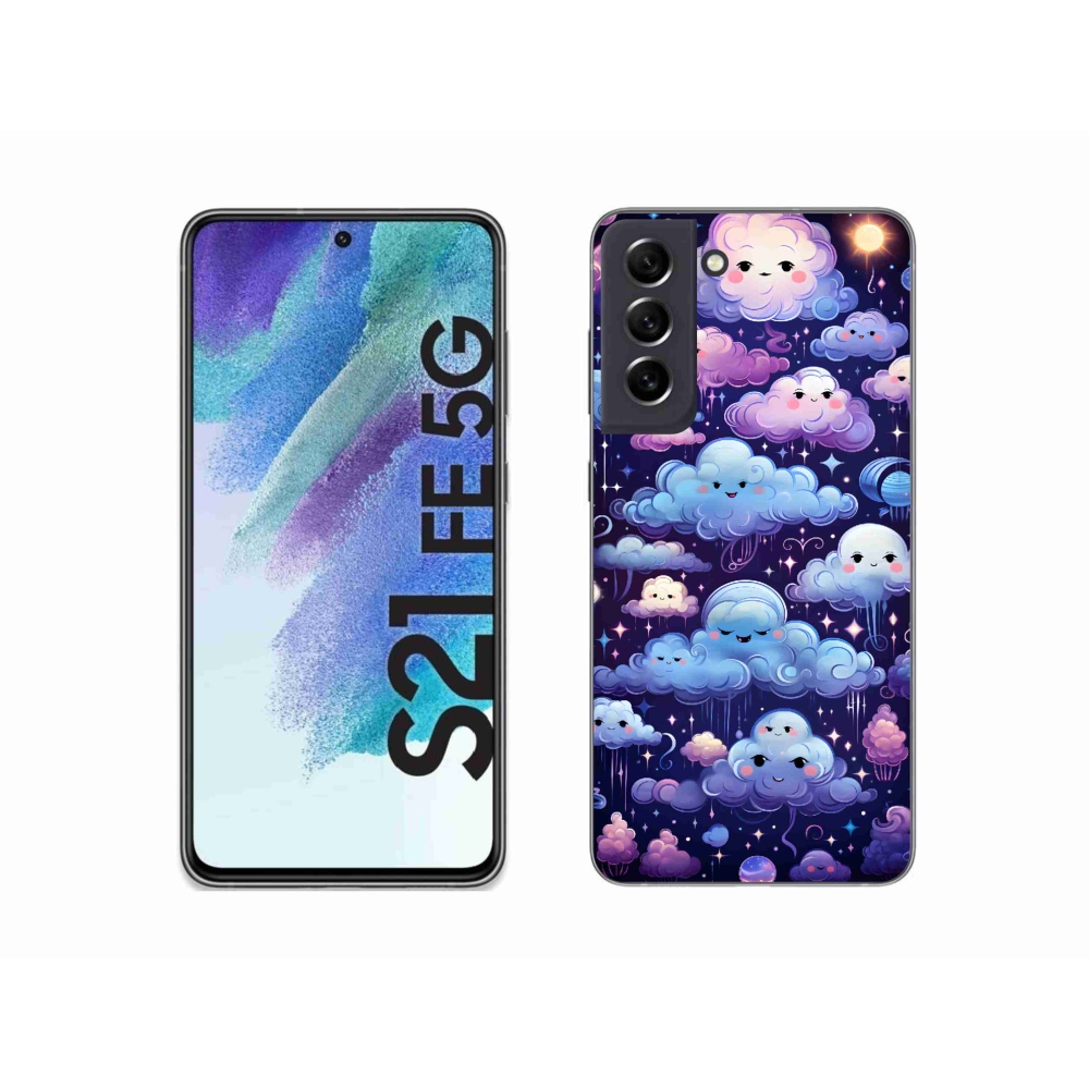 Gelový kryt mmCase na Samsung Galaxy S21 FE 5G - mráčky