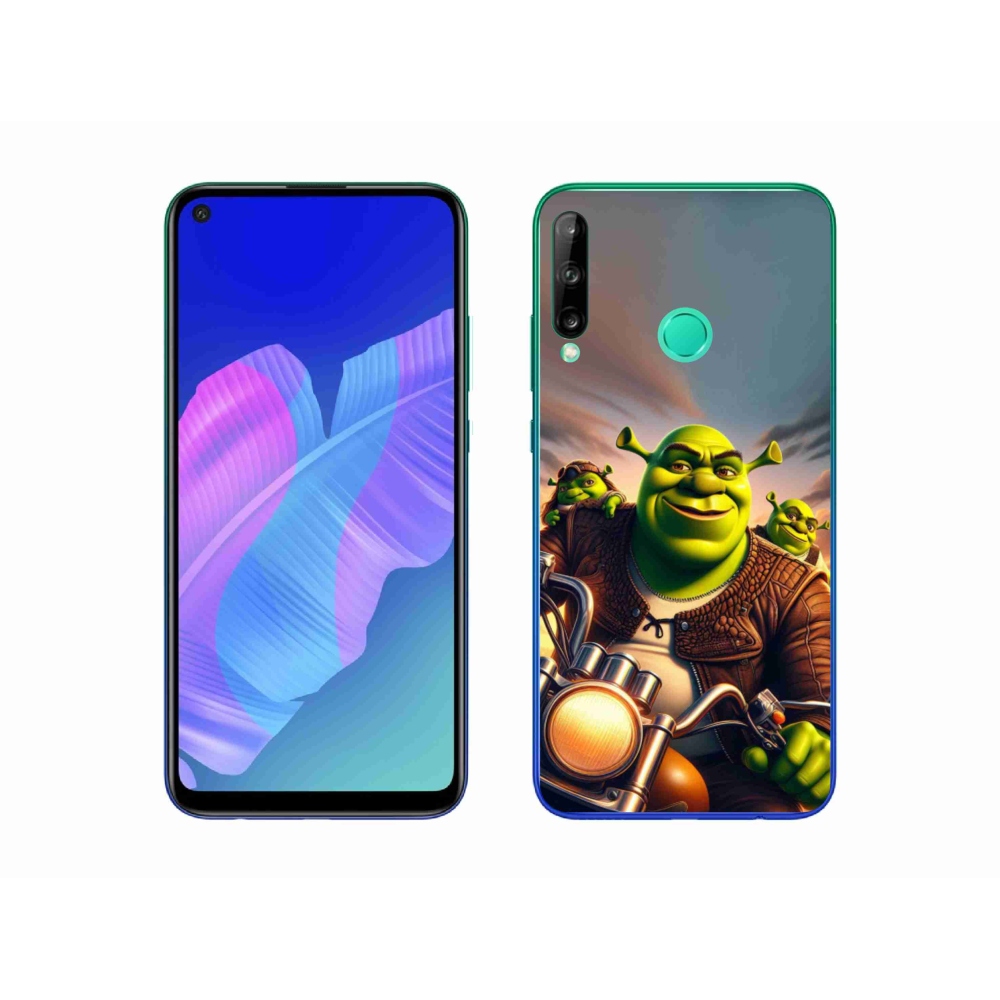 Gelový kryt mmCase na Huawei P40 Lite E - shrek na motorce