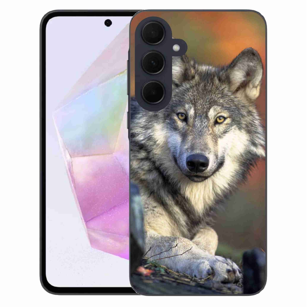 Gelový obal mmCase na Samsung Galaxy A35 5G - vlk