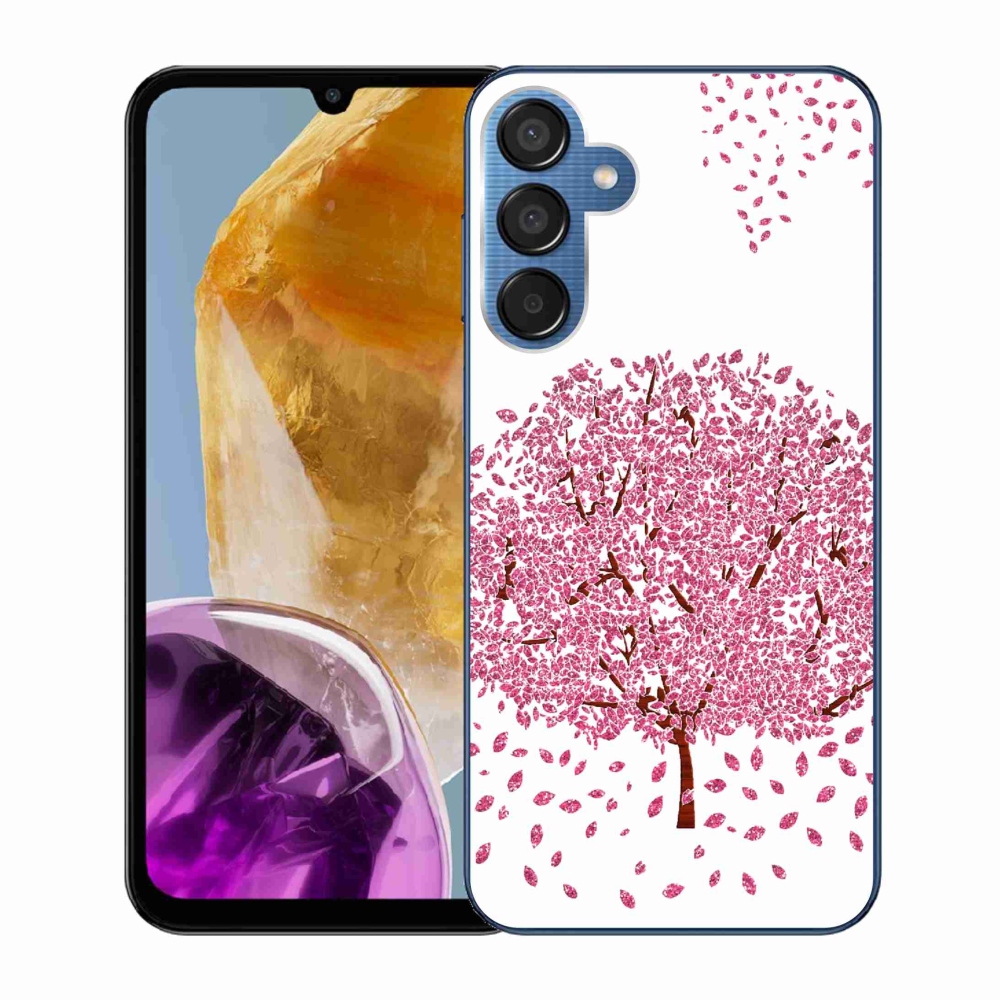 Gelový kryt mmCase na Samsung Galaxy M15 5G - kreslený strom s listy