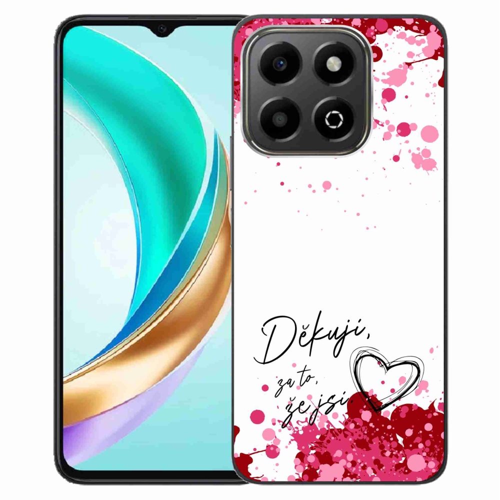 Gelový kryt mmCase na Honor X6b - zamilovaný text 2 bílé pozadí