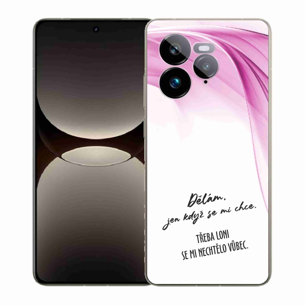 Gelový kryt mmCase na Realme GT 7 Pro 5G - vtipný text 12 bílé pozadí