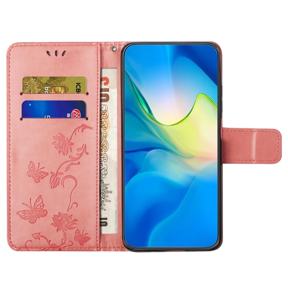 Flower knížkové pouzdro na Samsung Galaxy S24 - růžové