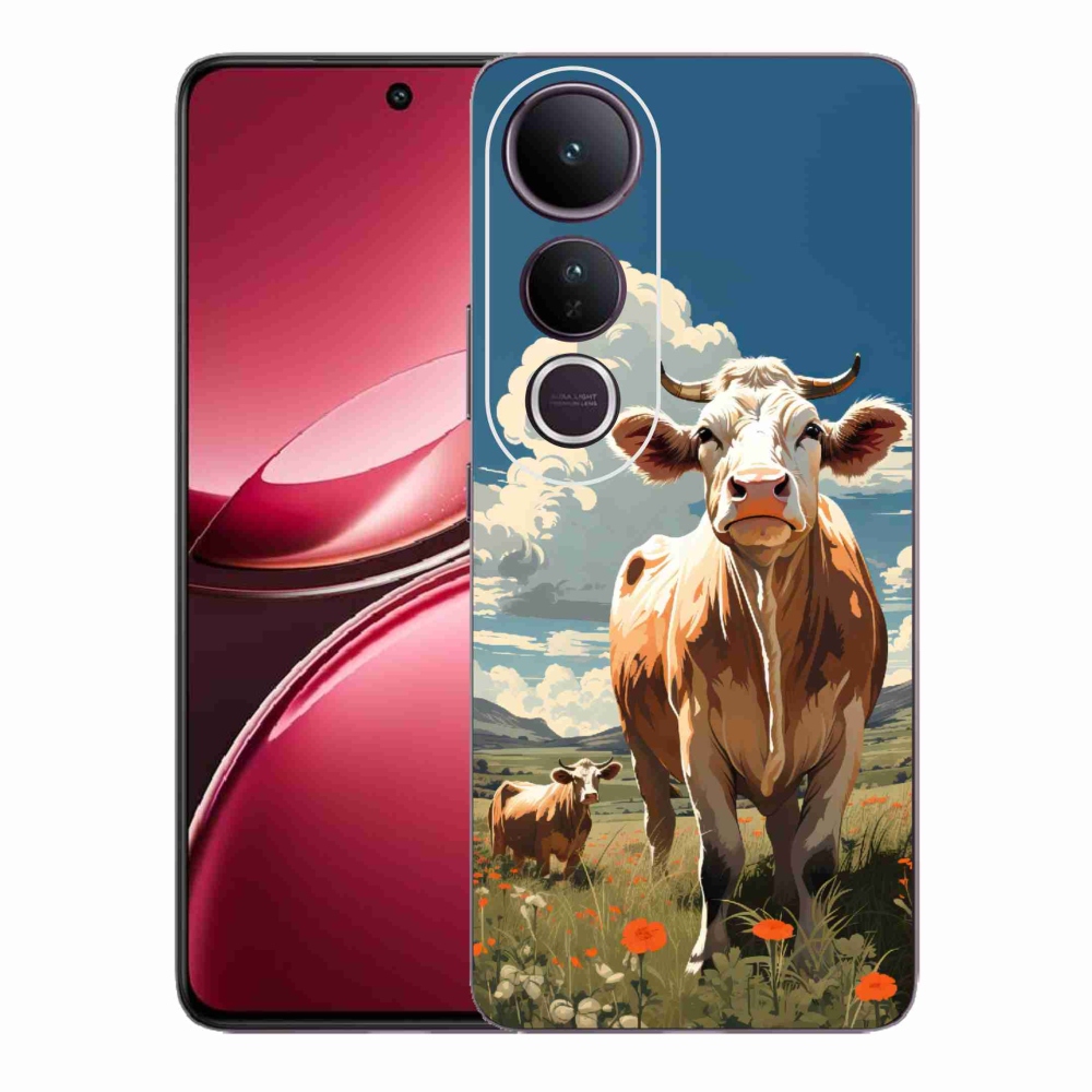 Gelový kryt mmCase na Vivo V50 Lite 4G/5G - krávy na louce