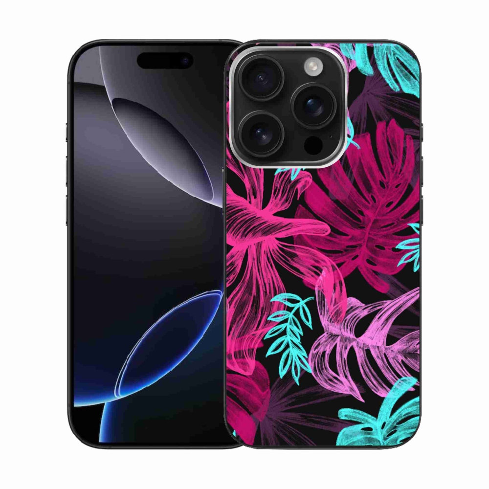 Gelový kryt mmCase na iPhone 16 Pro - květiny 1