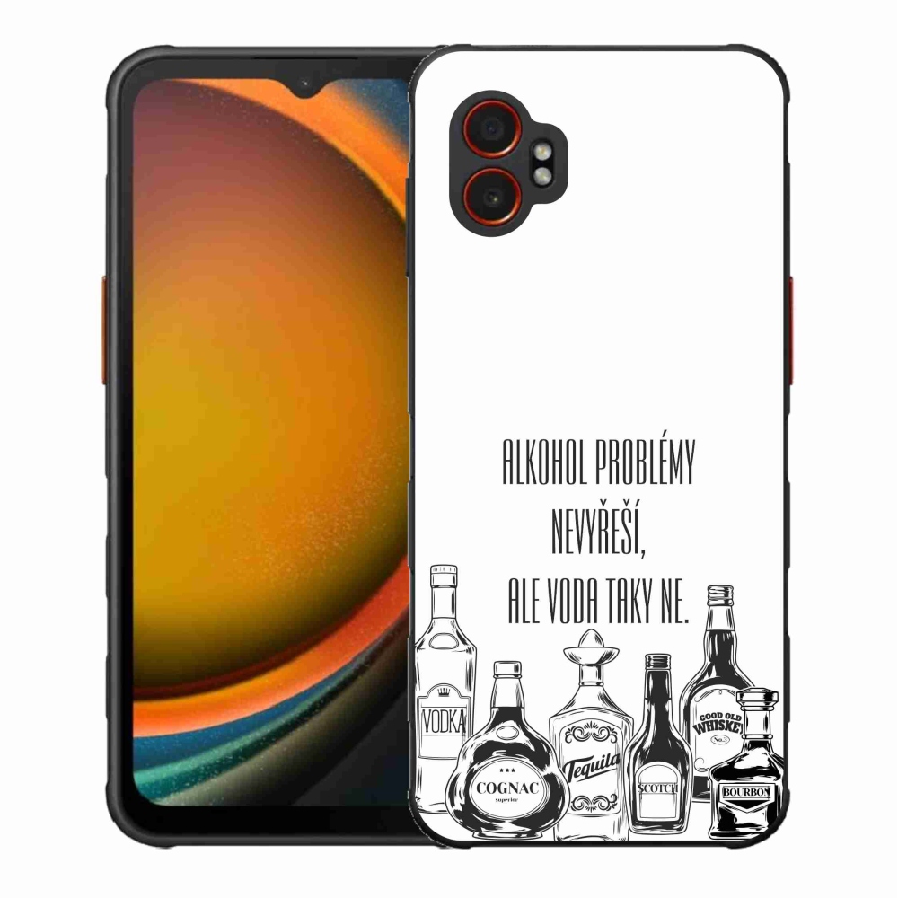 Gelový kryt mmCase na Samsung Galaxy Xcover 7 Pro - vtipný text bílé pozadí