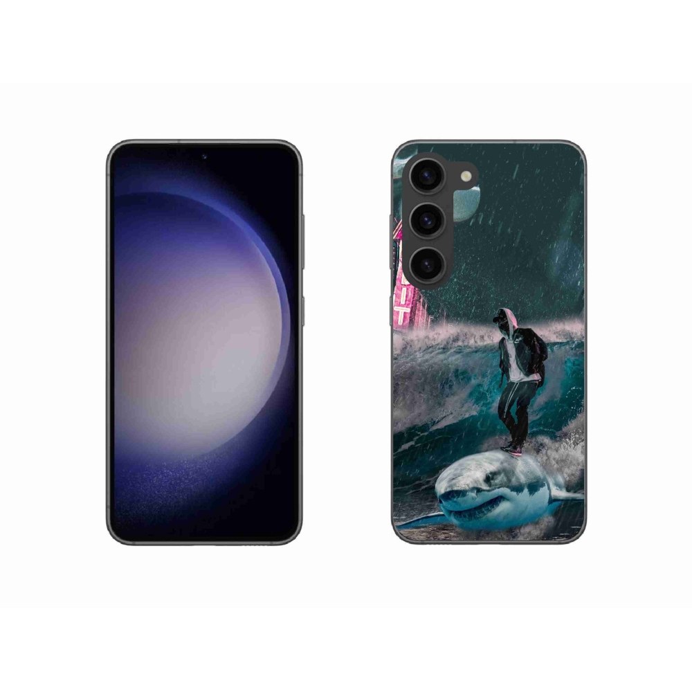 Gelový kryt mmCase na Samsung Galaxy S23 5G - žralok