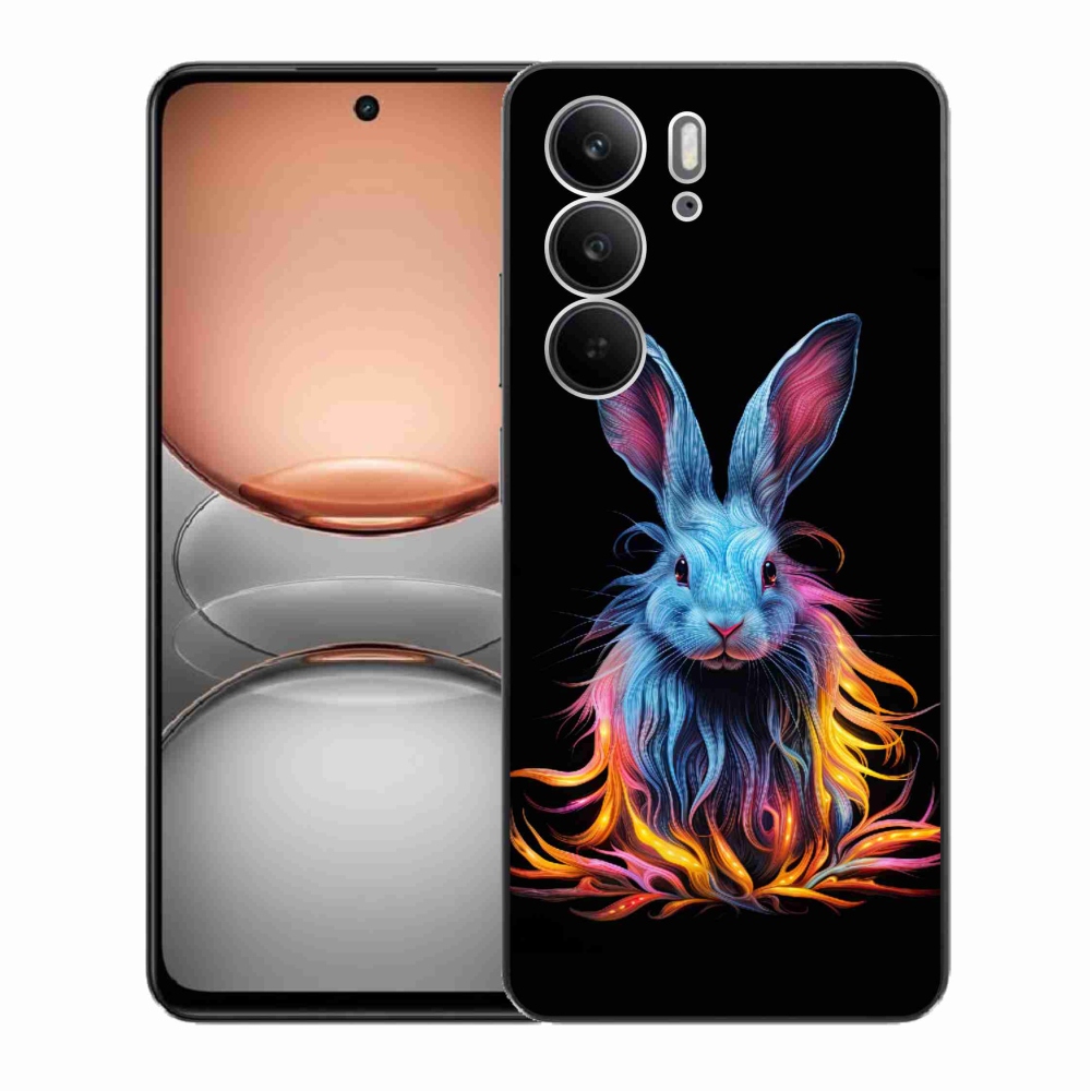 Gelový kryt mmCase na Realme C75 - abstraktní zajíc