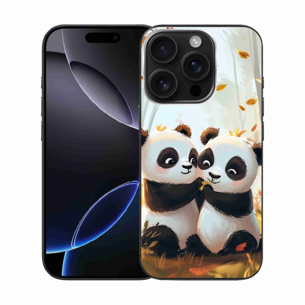 Gelový kryt mmCase na iPhone 16 Pro - pandy