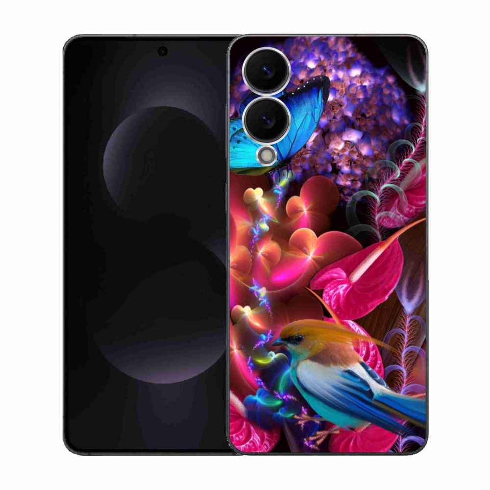 Gelový kryt mmCase na Samsung Galaxy S25 Edge - barevné květiny
