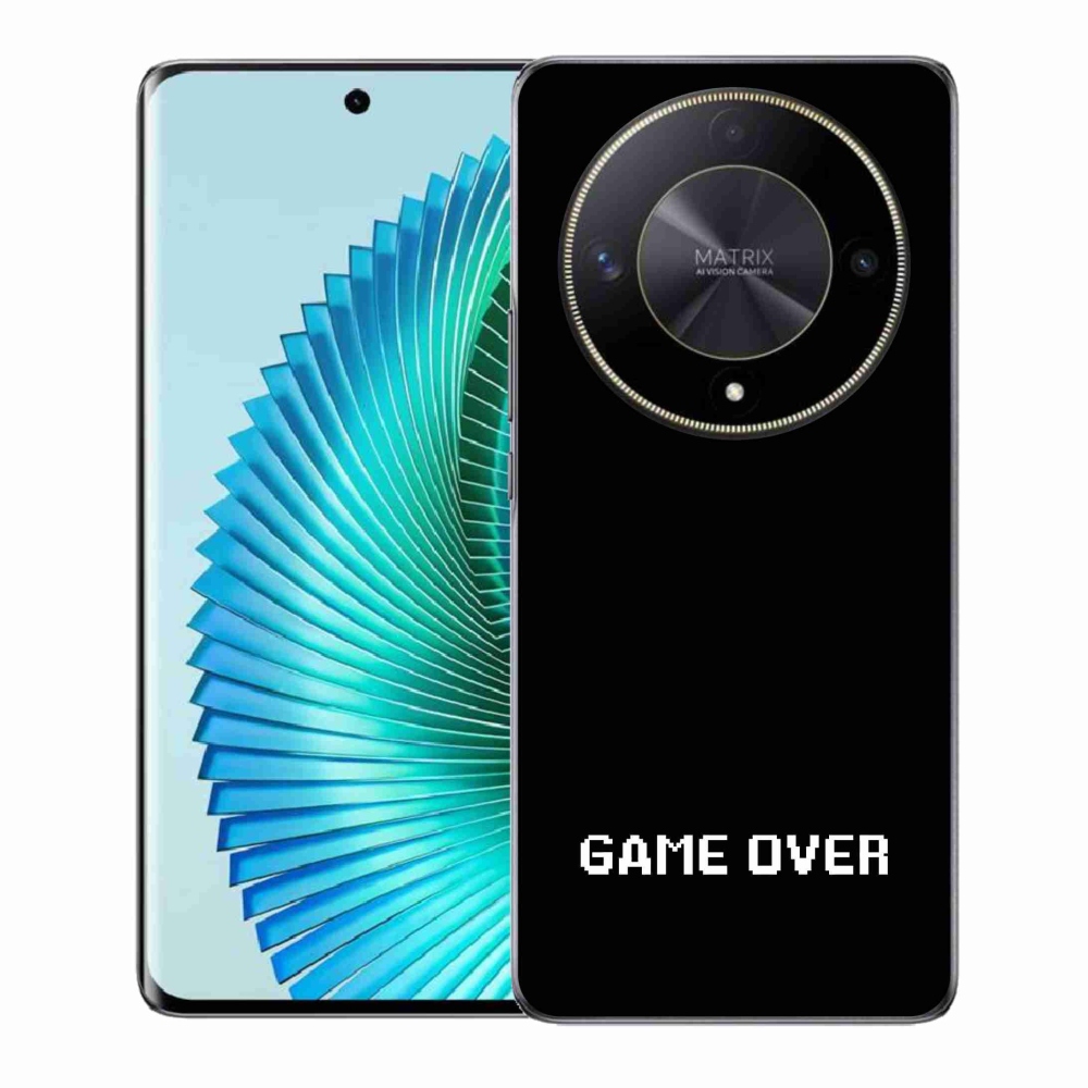Gelový kryt mmCase na Honor Magic 6 Lite 5G - game over černé pozadí