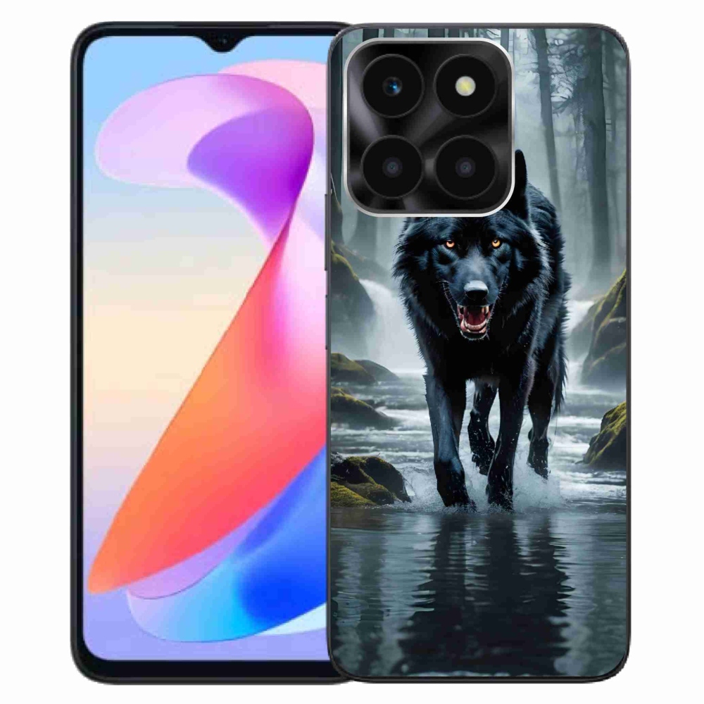 Gelový kryt mmCase na Honor X6a - černý vlk
