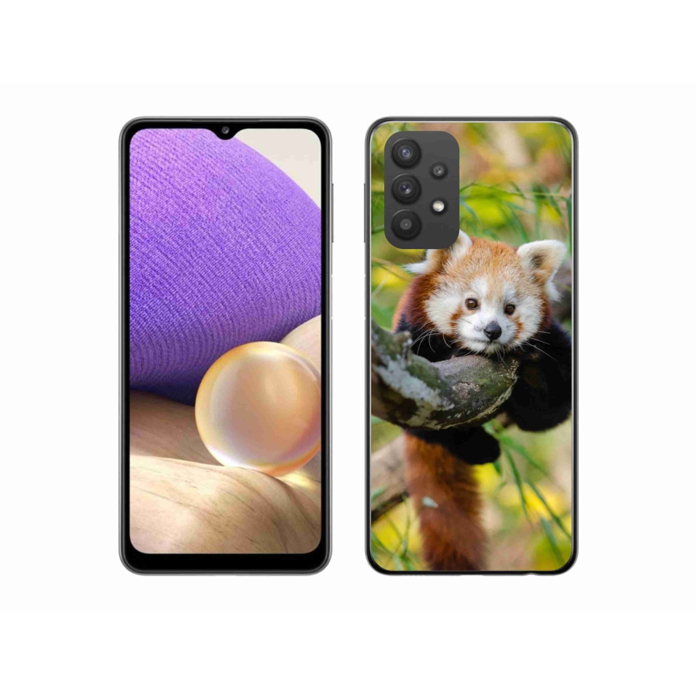 Gelový kryt mmCase na Samsung Galaxy A32 5G - panda červená
