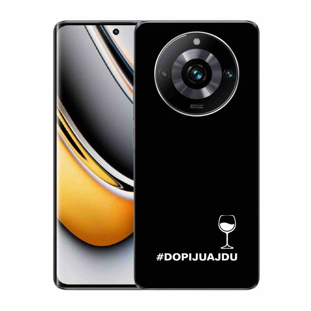 Gelový kryt mmCase na Realme 11 Pro/11 Pro+ - vinný motiv černé pozadí