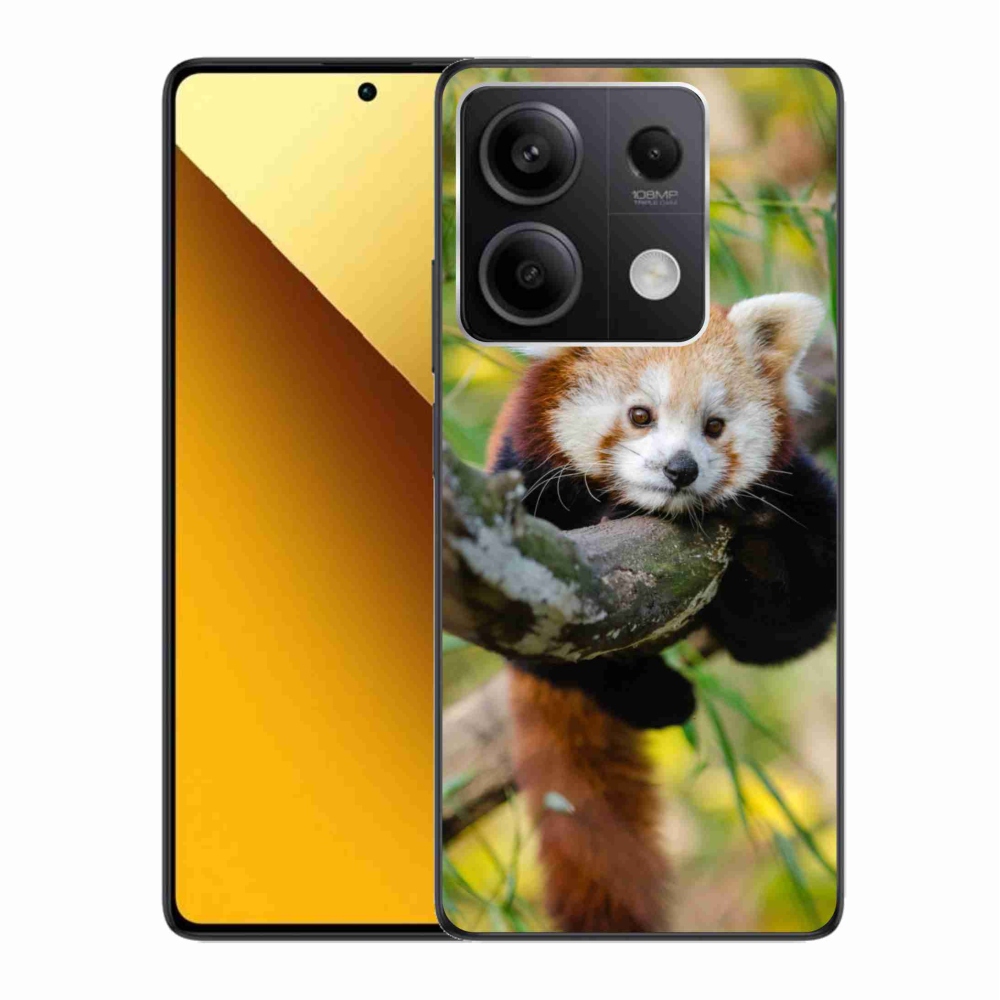 Gelový kryt mmCase na Xiaomi Redmi Note 13 5G - panda červená