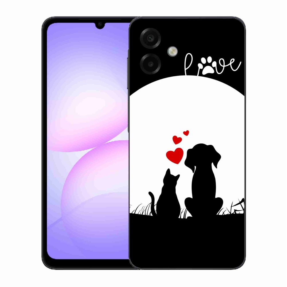Gelový kryt mmCase na Samsung Galaxy A07 4G - zvířecí láska