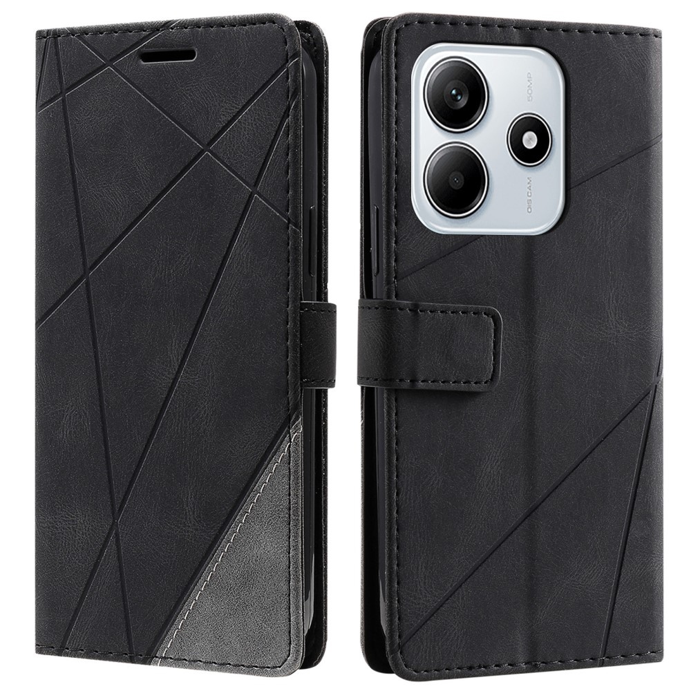 Lines knížkové pouzdro na Xiaomi Redmi Note 14 5G - černé