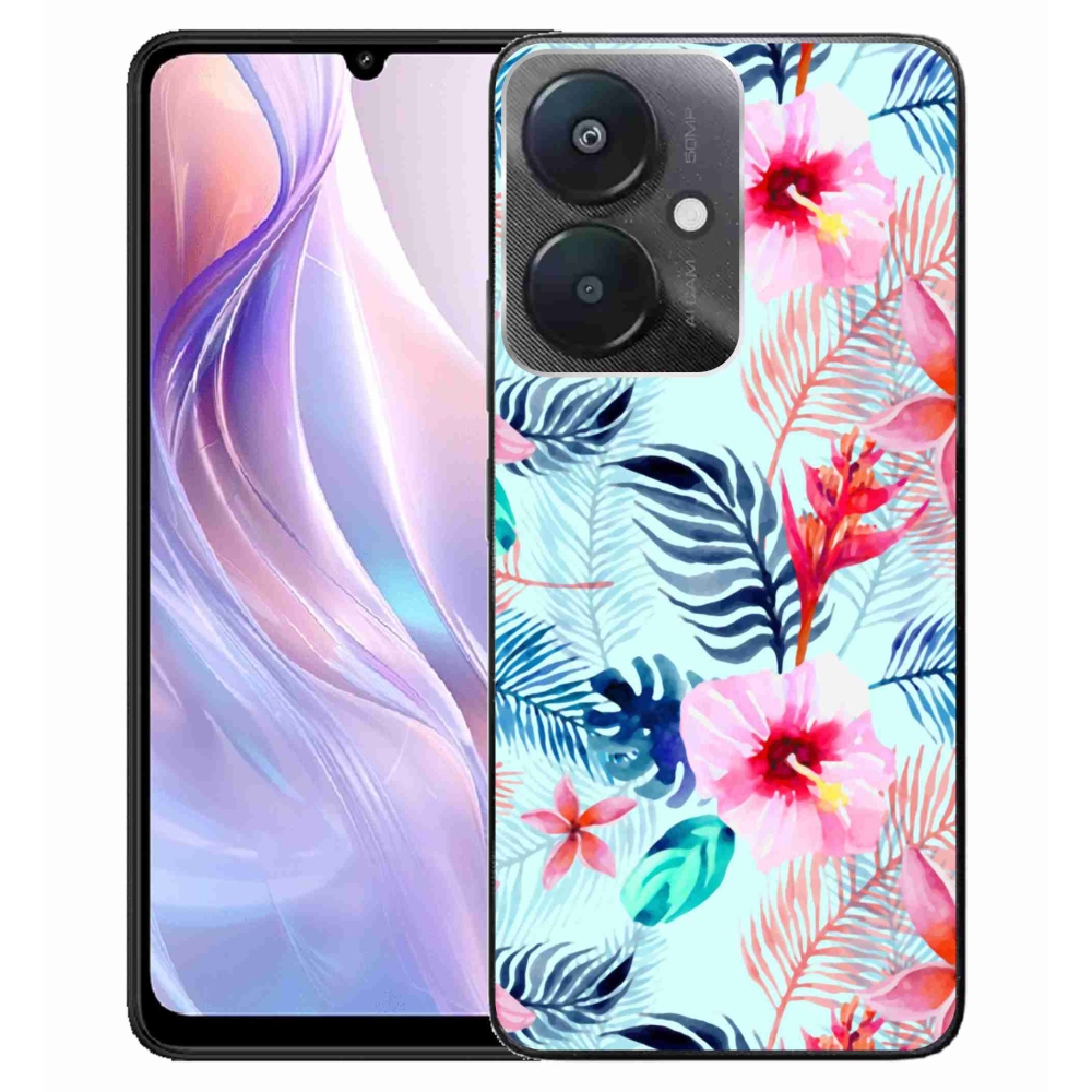 Gelový kryt mmCase na Xiaomi Redmi 13C 5G - květiny