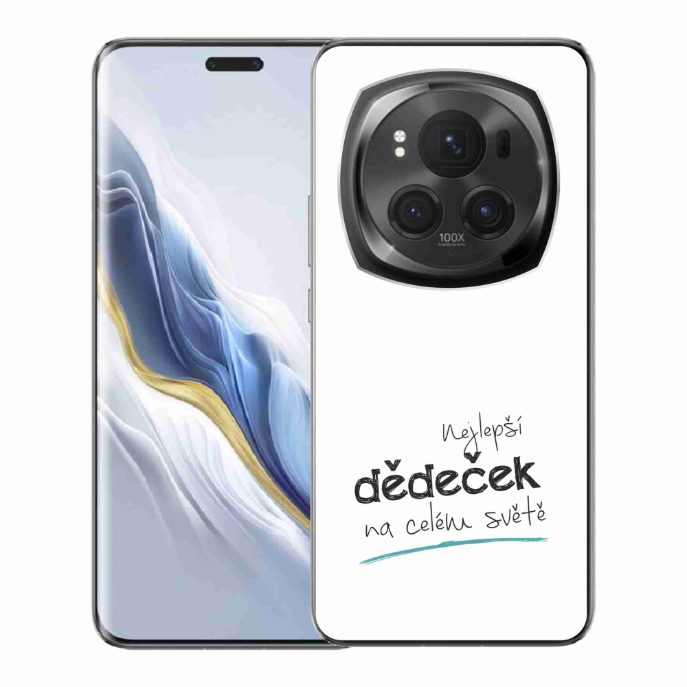 Gelový kryt mmCase na Honor Magic 6 Pro 5G - nejlepší dědeček 3 bílé pozadí