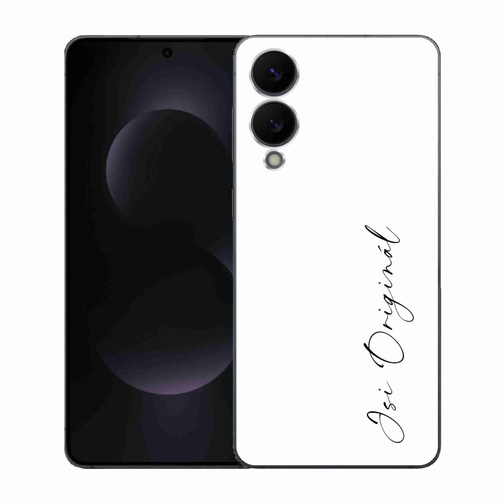 Gelový kryt mmCase na Samsung Galaxy S25 Edge - jsi originál bílé pozadí