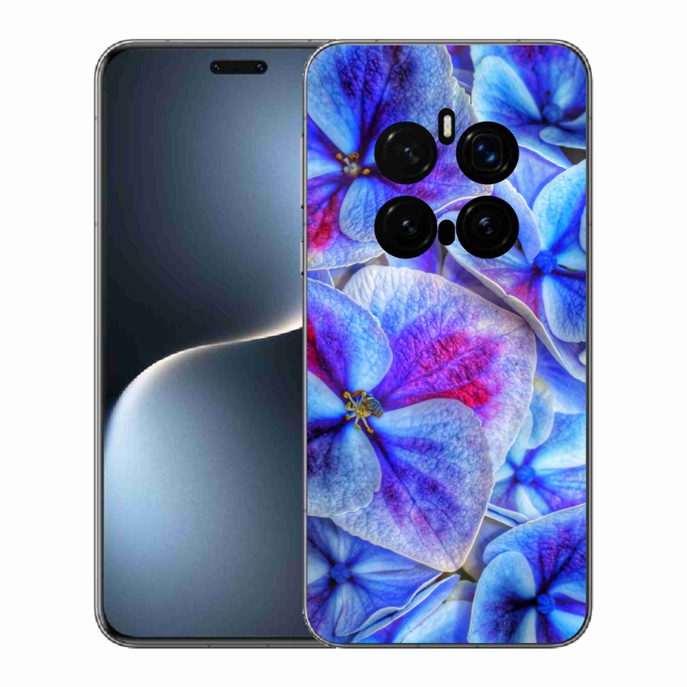 Gelový kryt mmCase na Honor Magic 7 Pro 5G - modré květy 1