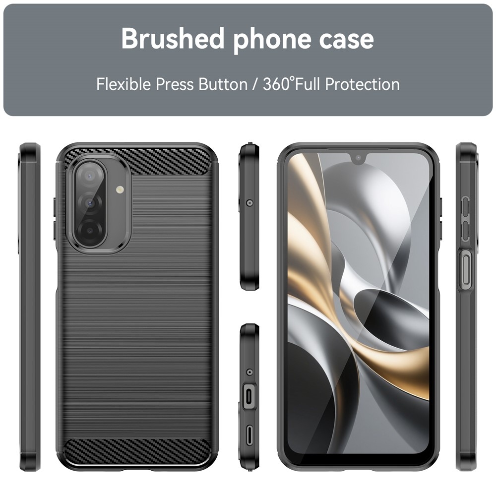Carbon odolný gelový obal na mobil Samsung Galaxy A17 5G - černý