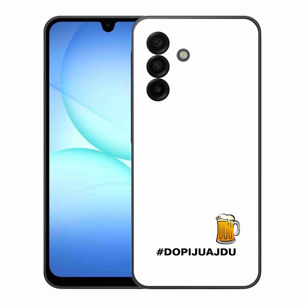 Gelový kryt mmCase na Samsung Galaxy A17 5G - pivní motiv 1 bílé pozadí