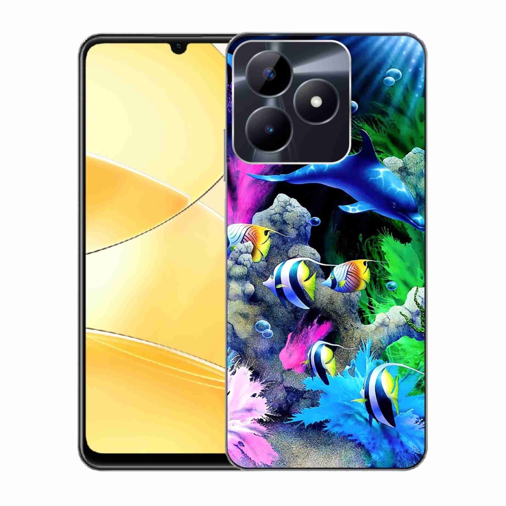 Gelový obal mmCase na Realme C51/C53 - mořský svět