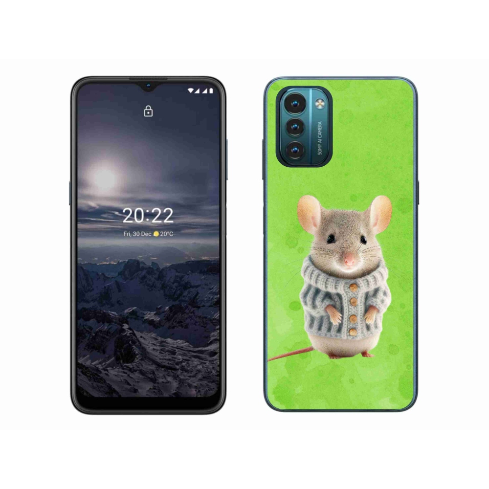 Gelový kryt mmCase na Nokia G11/G21 - myška ve svetru