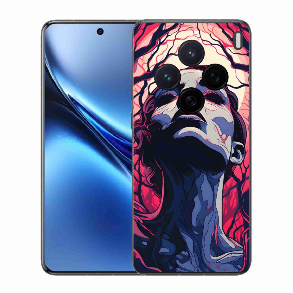 Gelový kryt mmCase na Vivo X200 5G - abstraktní obličej