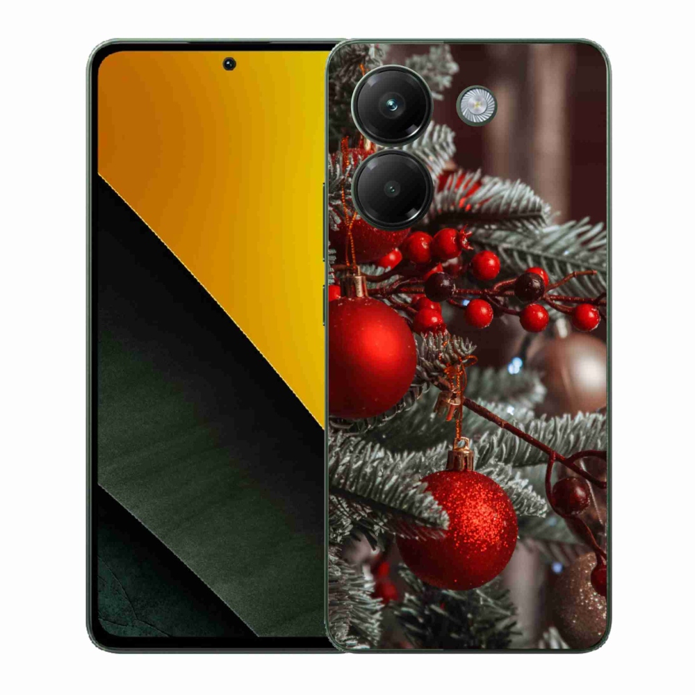 Gelový kryt mmCase na Xiaomi Poco M7 Pro 5G - vánoční ozdoby 2