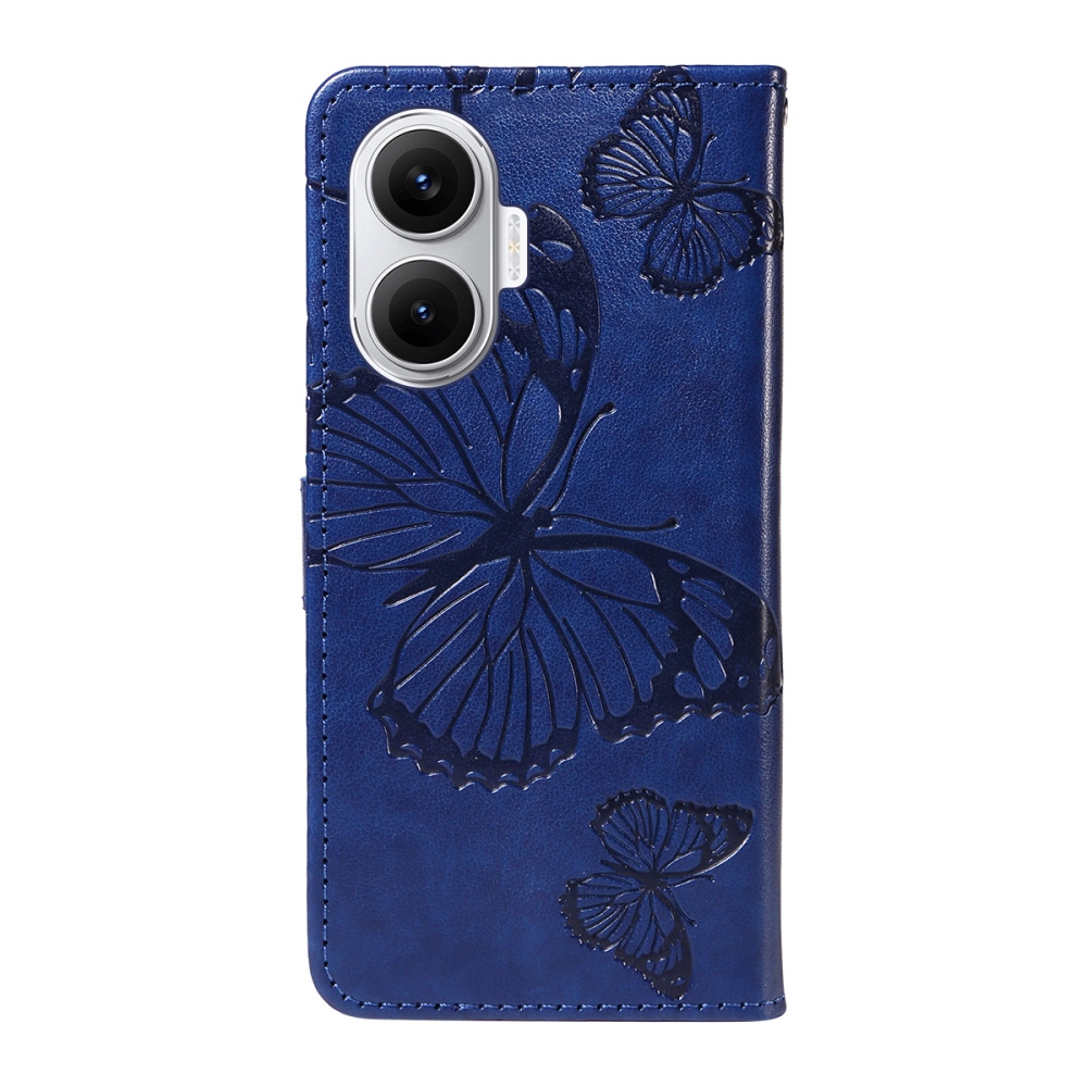 Big Butterfly knížkové pouzdro na Xiaomi Poco F7 5G - modré
