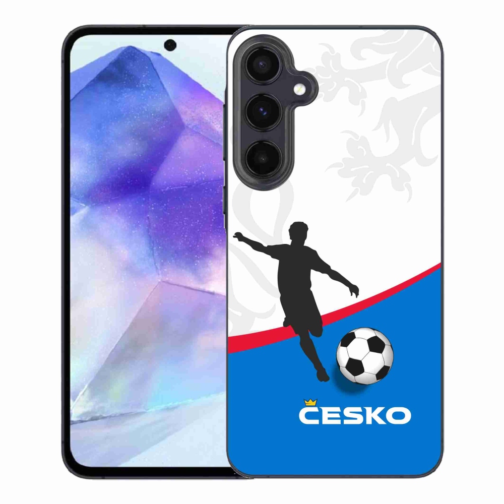 Gelový kryt mmCase na Samsung Galaxy A55 5G - fotbal Česko 1