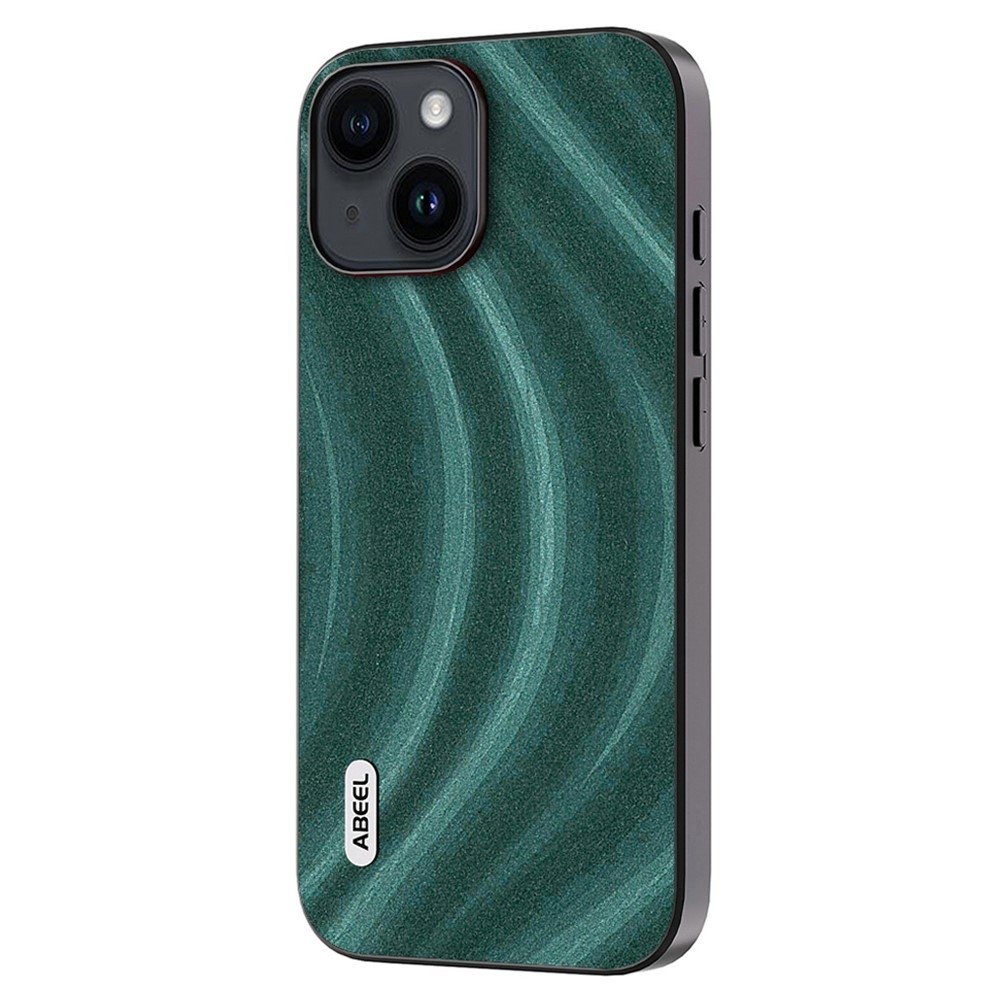 ABEEL Milky gelový obal s pevnými zády na iPhone 15 Plus - zelený