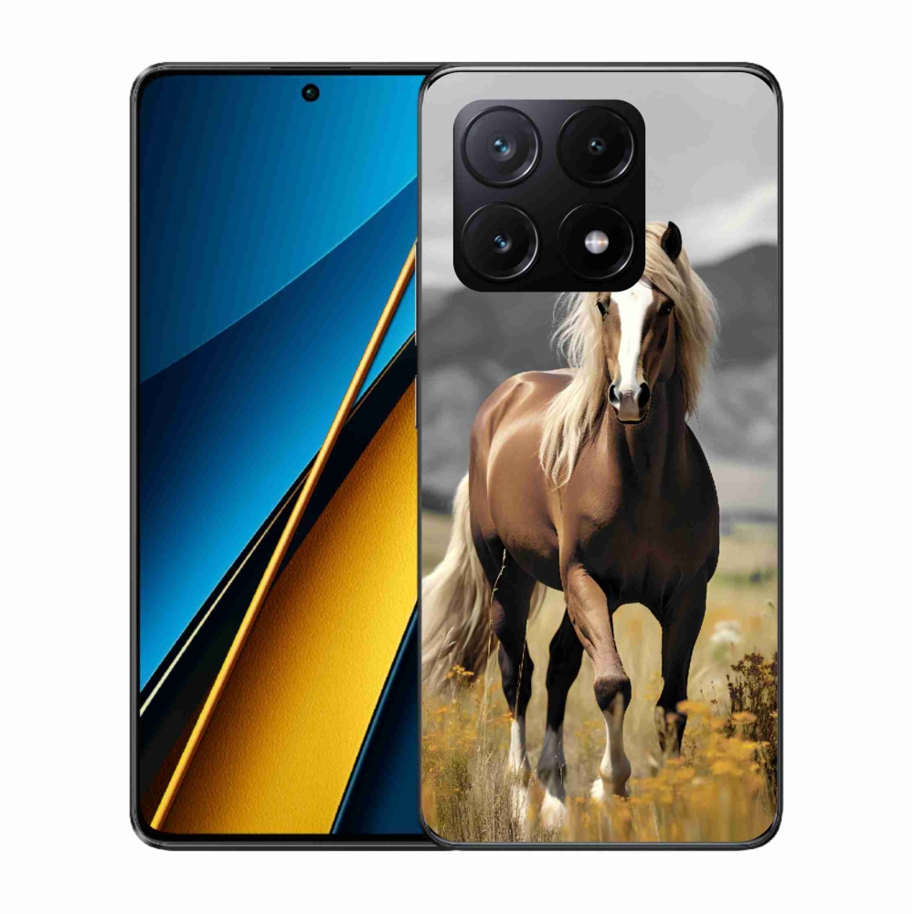Gelový kryt mmCase na Xiaomi Poco X6 Pro 5G - hnědý kůň 1
