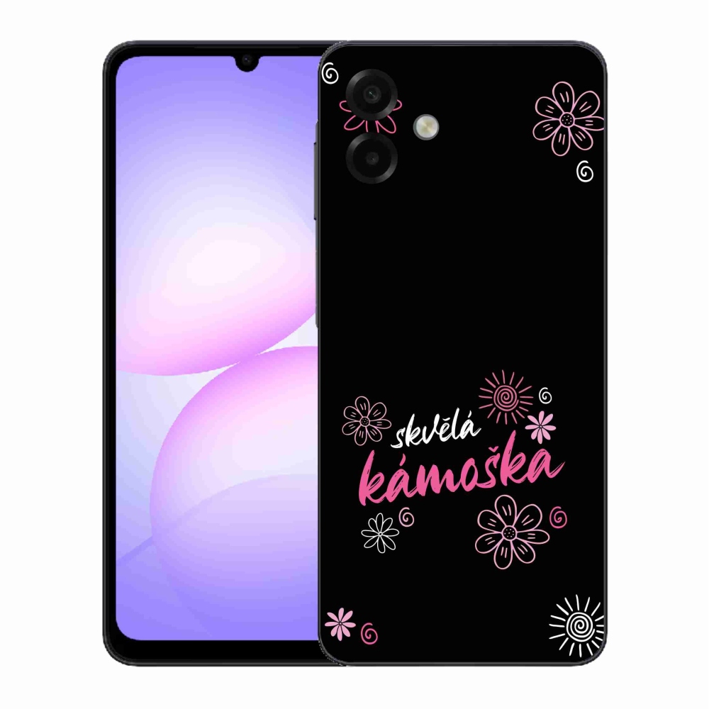 Gelový kryt mmCase na Samsung Galaxy A07 4G - skvělá kámoška černé pozadí