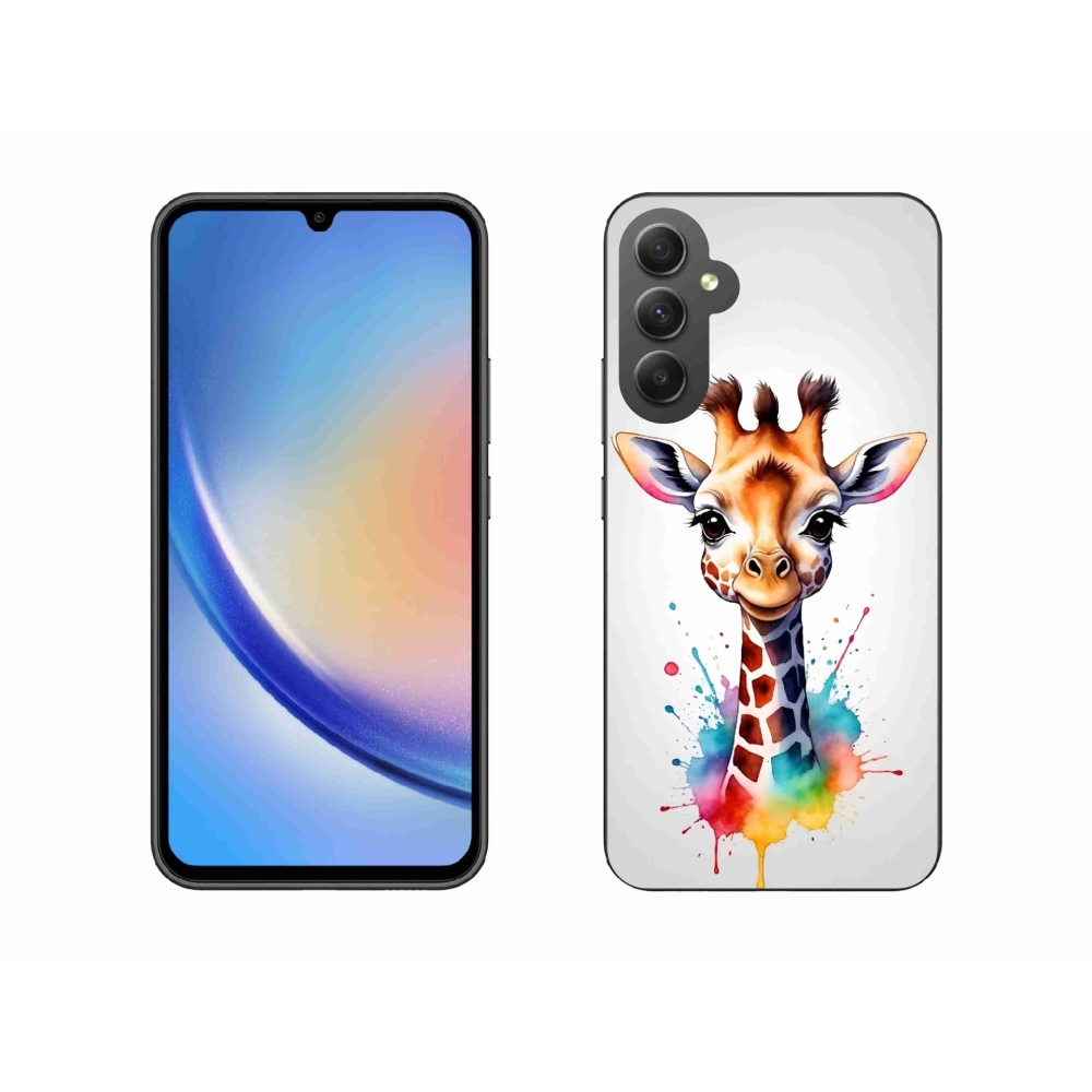Gelový kryt mmCase na Samsung Galaxy A34 5G - žirafa 1