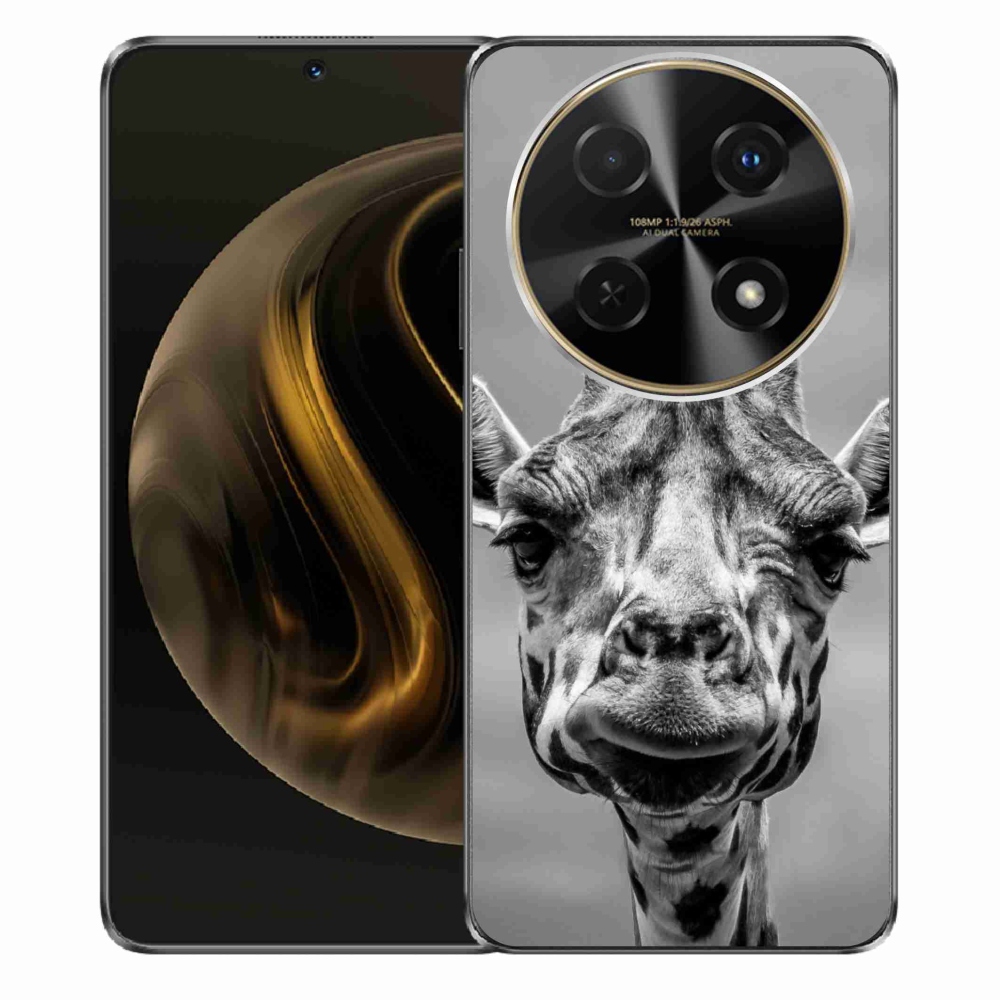 Gelový kryt mmCase na Huawei Nova 12i - černobílá žirafa