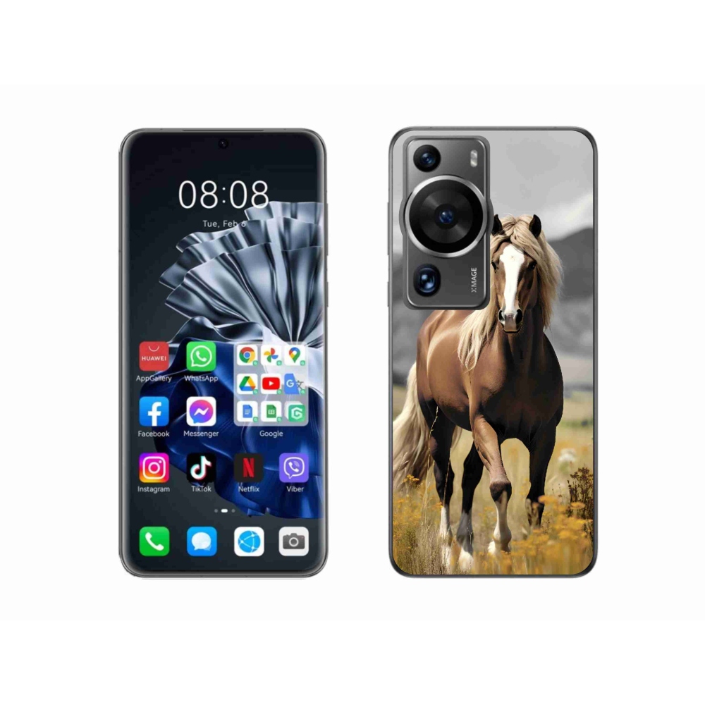 Gelový kryt mmCase na Huawei P60 Pro - hnědý kůň 1