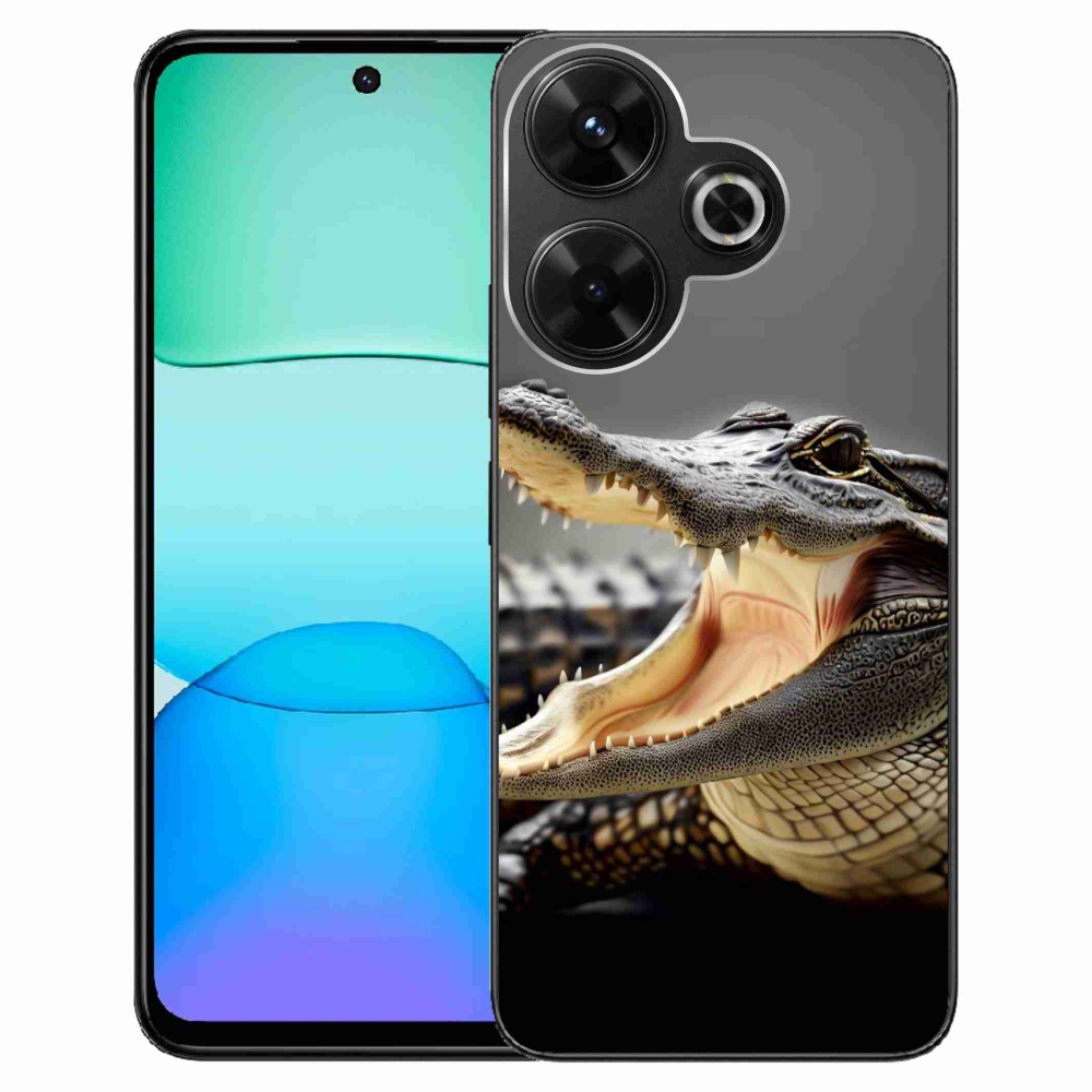Gelový kryt mmCase na Xiaomi Redmi 13 4G/Poco M6 4G - krokodýl
