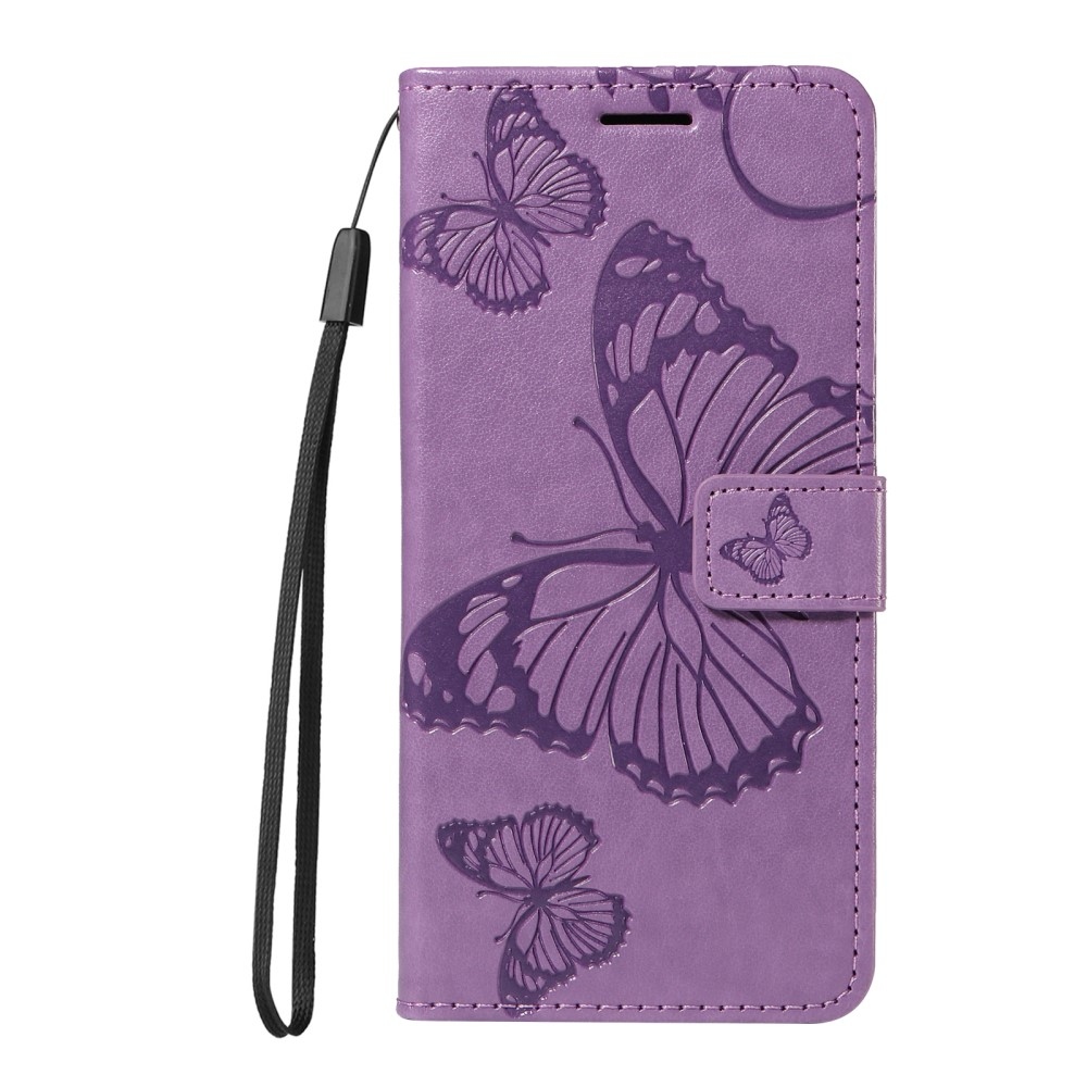 Big Butterfly knížkové pouzdro na Xiaomi Redmi Note 14 - fialové