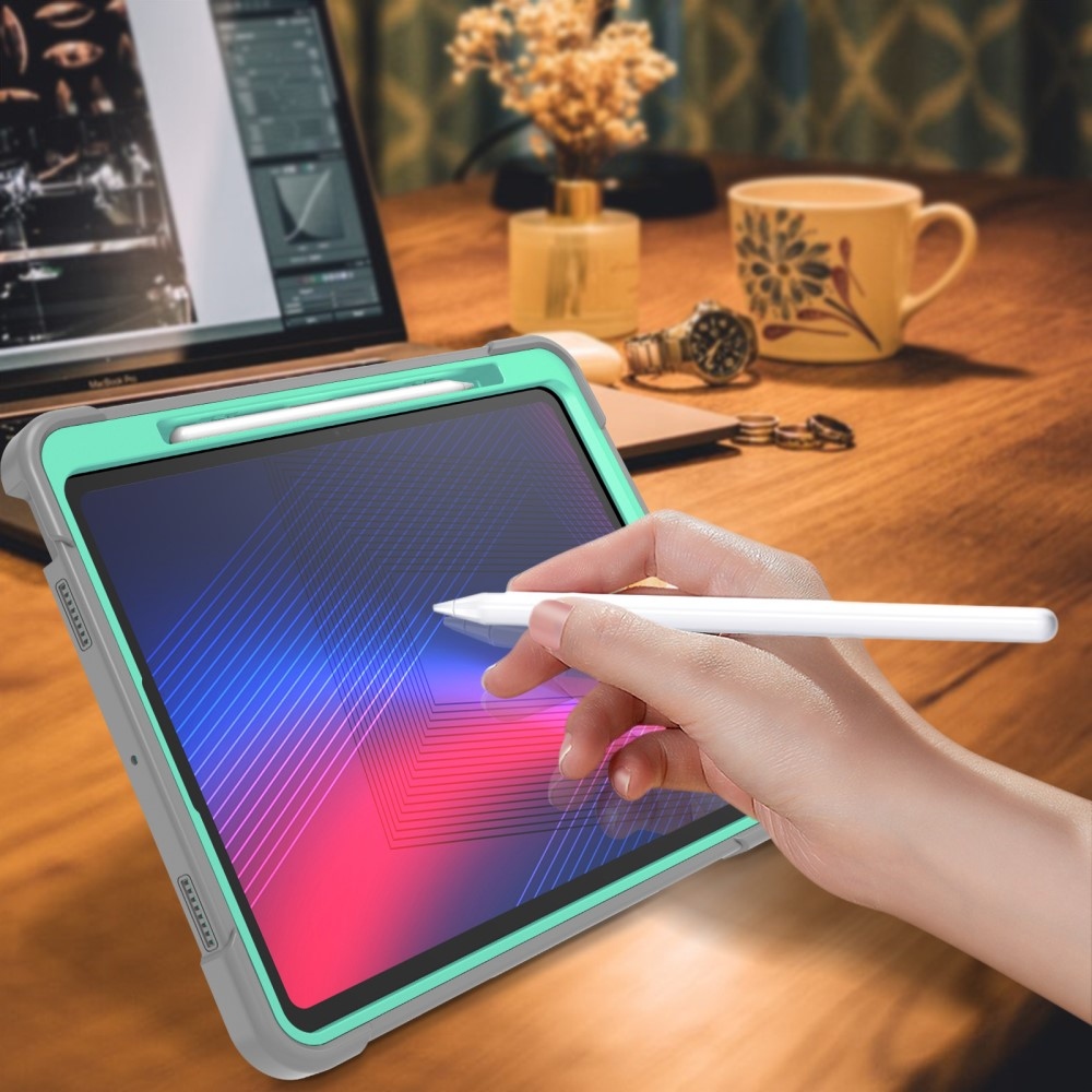Kick odolný hybridní obal na iPad Pro 13 (2024) - šedý/mentolový