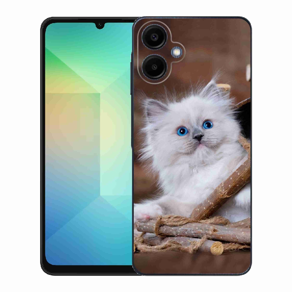 Gelový kryt mmCase na Samsung Galaxy A06 4G - bílé kotě