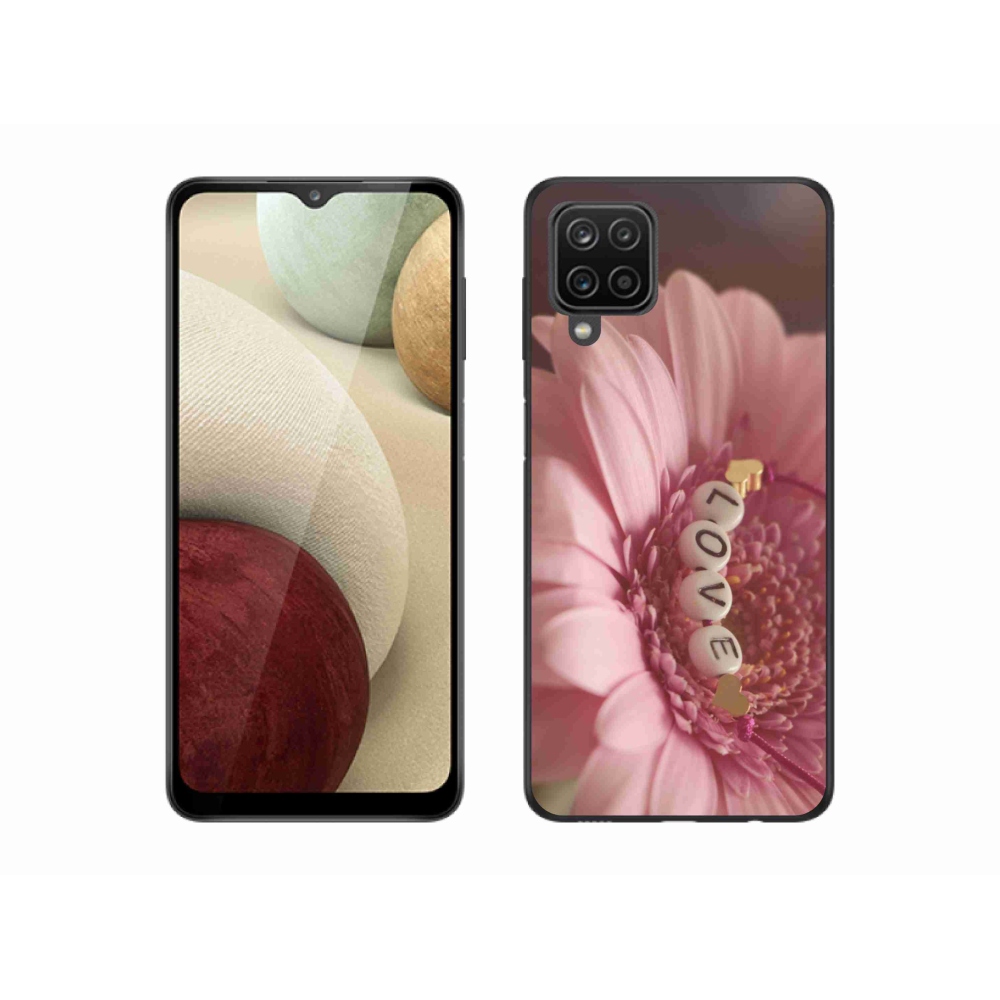 Gelový kryt mmCase na Samsung Galaxy A12 - přívěsek love