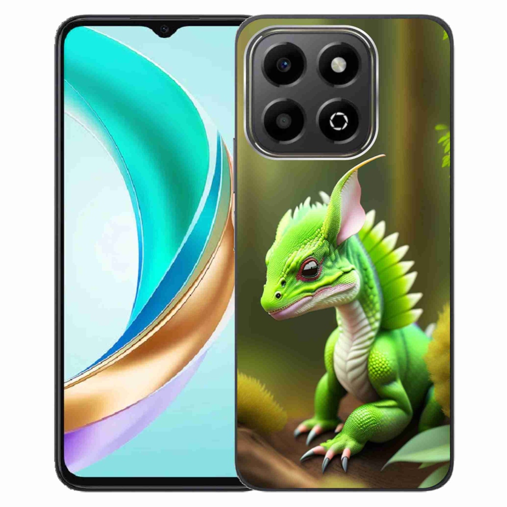Gelový kryt mmCase na Honor X6b - zelený dráček