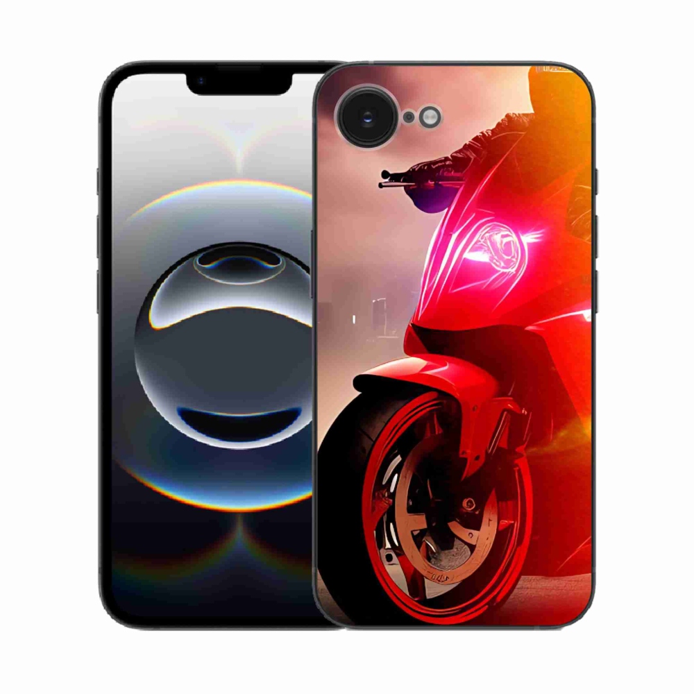 Gelový kryt mmCase na iPhone 16e - motorka