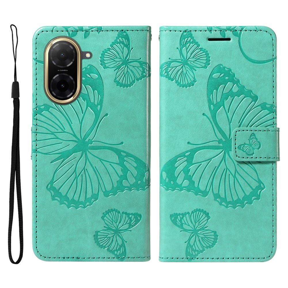 Big Butterfly knížkové pouzdro na Xiaomi Redmi A5 (171.7x77.8x8.3mm) - modrozelené