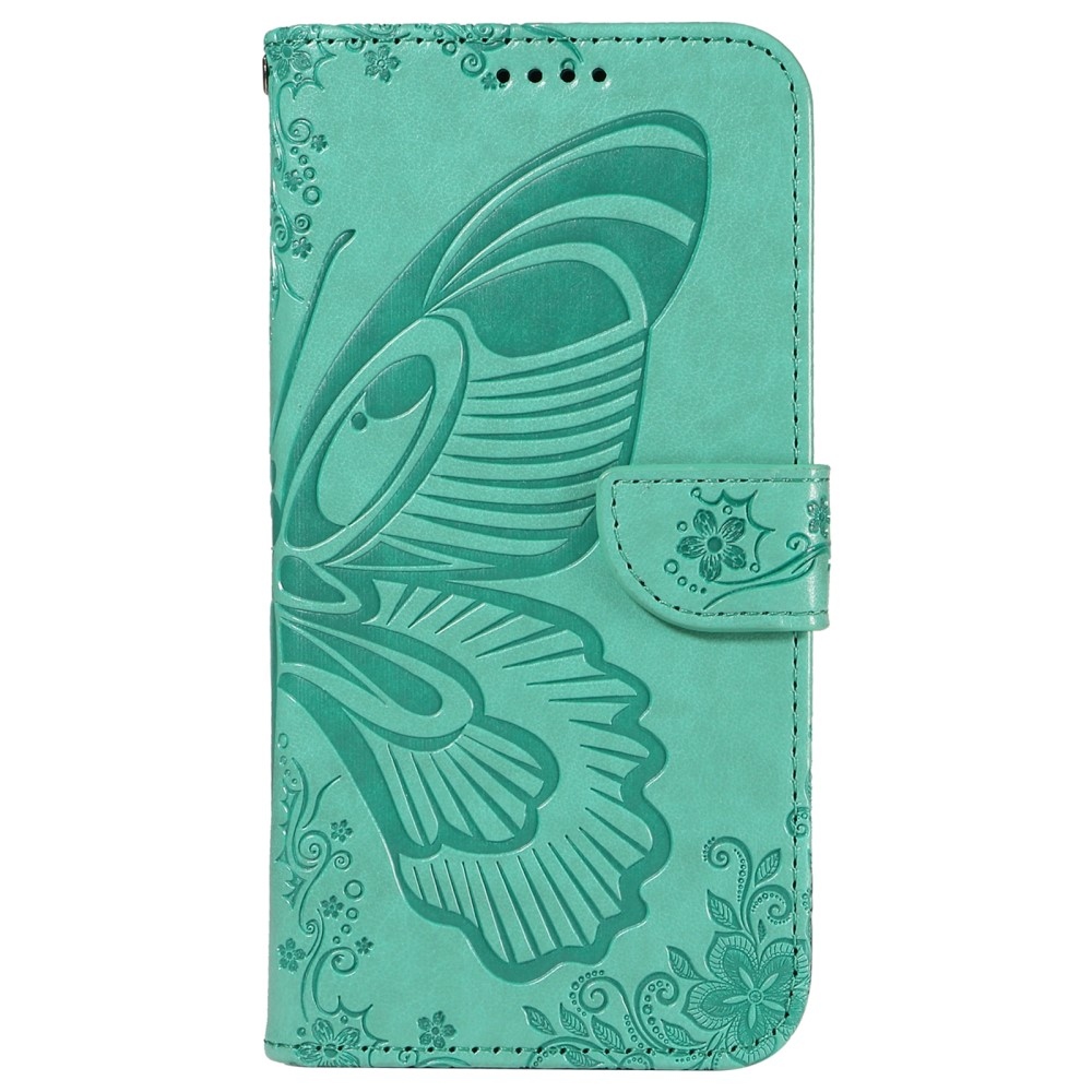 Floral Butterfly knížkové pouzdro na Realme C61/C63 - modrozelené